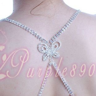 Free Fast Shipping Factory Outlet Price wholesale New 24pairs Crystal Diamante Butterfly Adjustable Bra Back Straps#4