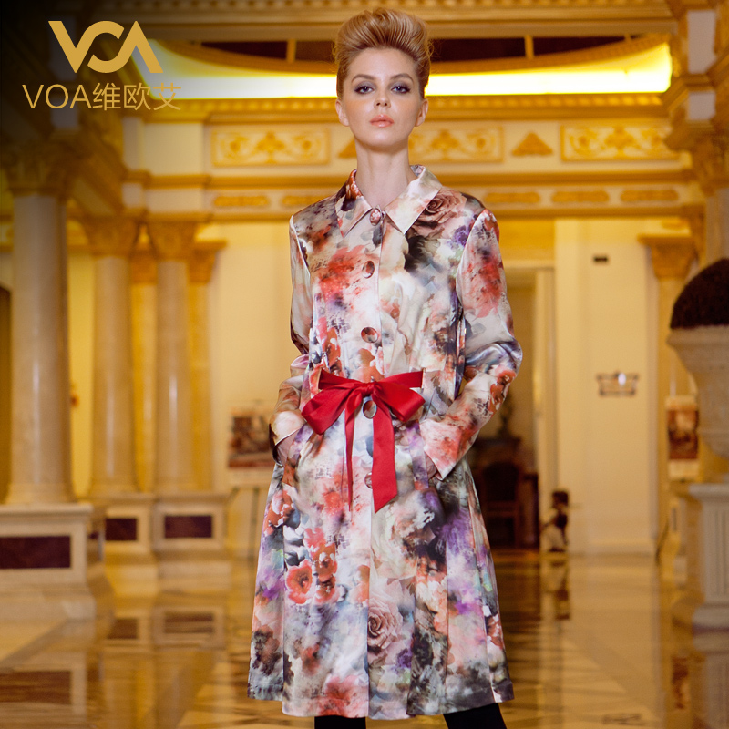 free fast shipping Forbes limited voa silk trench