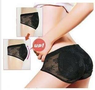 Free hipping lace seamless Bottoms Up underwear bottom pad panty Body Shaping Underwear with removeable pads