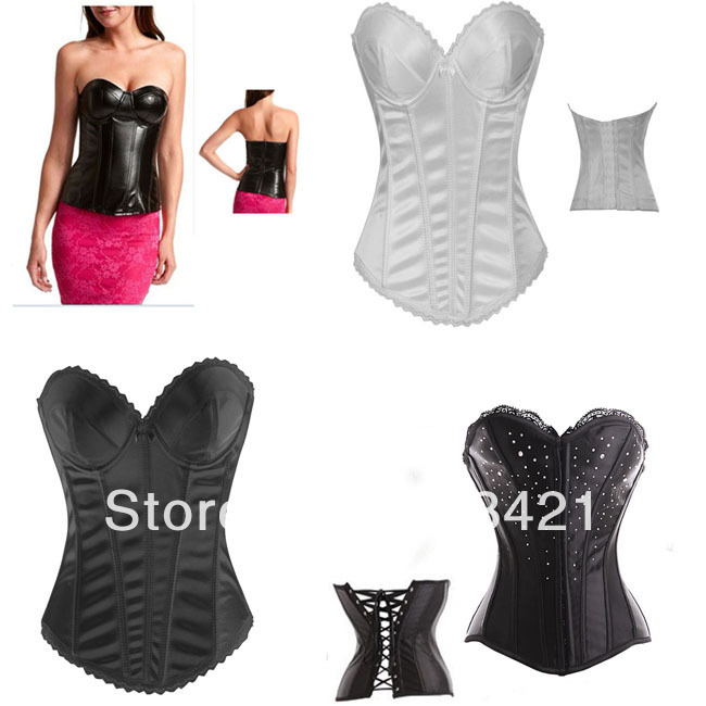 Free P&P,Stain Sexy Women Push Up Corset+G String Set,Lace Up Bodysuit,Fashion body shaper for women Plus Size S M L XL XXL
