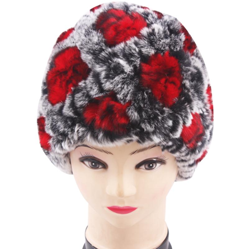 Free postage 2012 rex rabbit hair knitted cap fur hat winter cap female fur thermal thickening
