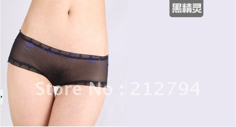 free shiiping 2012 new arrival woman underwear with good quality and sexy lace black lady pants