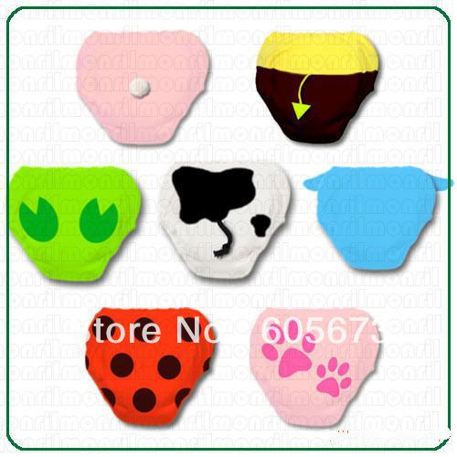 Free Ship 21P/Lot Cotton Monril Owl Cow Baby Training Pants Cloth Diapers Baby Learning pants underwears For 0-3T (NO:0141)