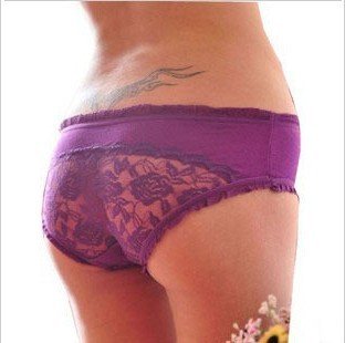 Free ship 9pcs/lot guarantee 100%hollow lace roses sexy underwear cute bow Ms underwear ping + support wholesale