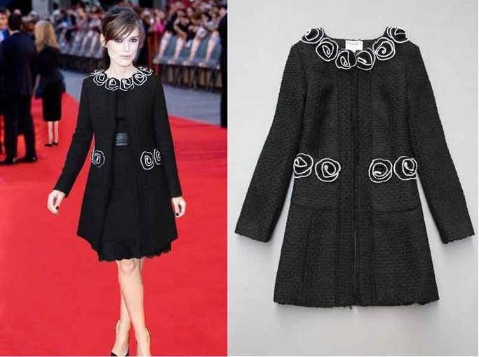 free ship! blak, white autumn and winter clothes, women's coats, women's trench,OL's windbreaker