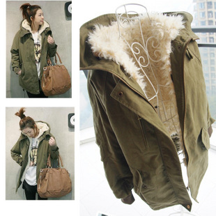 Free ship Faux fur lining women's fur coats winter warm long coat jacket clothes,Casual Long Women Warm fur lining Outerwear