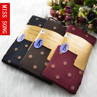 free ship large polka dot stockings velvet multicolour round dot spring and autumn pantyhose vintage socks female