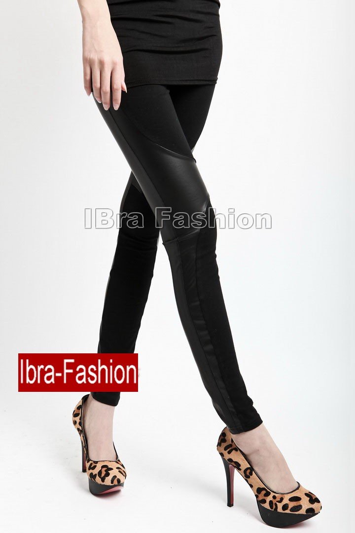 Free Ship Lastest Fashion Sexy Shiny Leather like Woman's Punk tights Pants Leggings Trousers Clubing wholesale/dropship