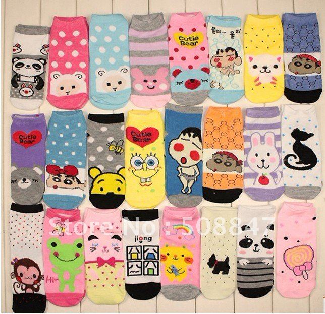 FREE SHIP! NEW hot Lovely Fashion Cartoon Socks Ship Sox Socks Stockings The best wholesale