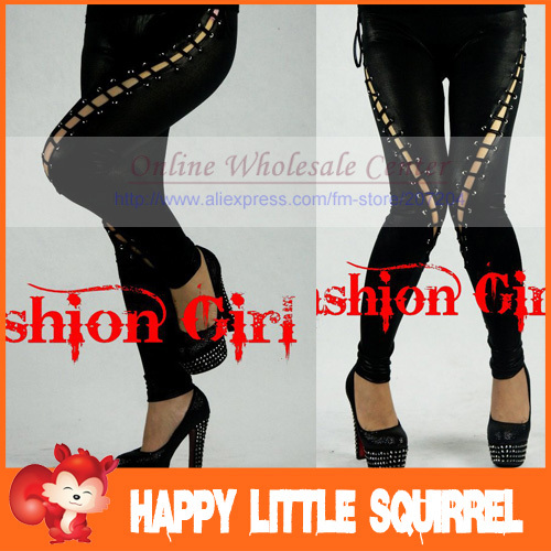 Free ship Sexy fashion black Slim Net Bandage Tights Pantyhose ladies'  Leggings Women Stockings clubwear  HOT