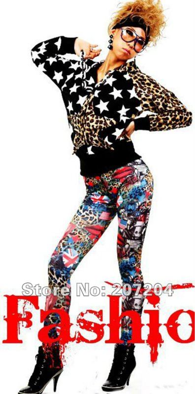 Free ship Sexy fashion print Slim Tights Pantyhose Nail Leggings Women Stockings HOT wholesale