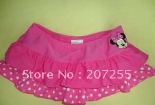 free ship Wholesale - children  girl  cover-ups Minnie the beach skirt and swimwear spandex skirt with underwear ( 10pcs/lot)