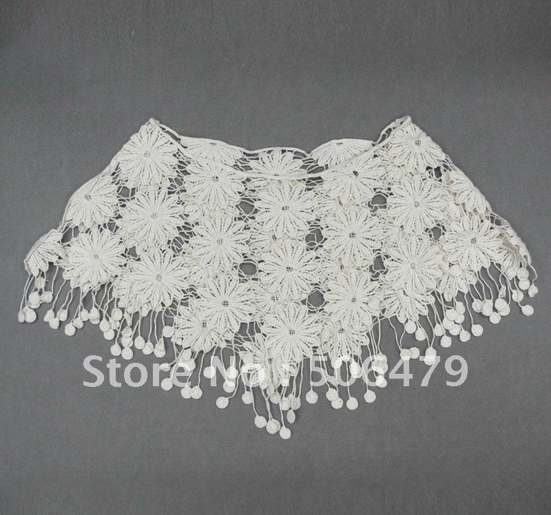 Free Ship wholesale Fashion women Floral Crocheted shrug decorate Knitwear tassel Cardigan knitted blouses pullovers Tops 5/lot