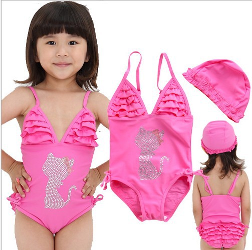 free ship, Wholesale girl bathing suit Girl's Kids Bikini Child Swimsuit   Children conjoined twin swimsuit