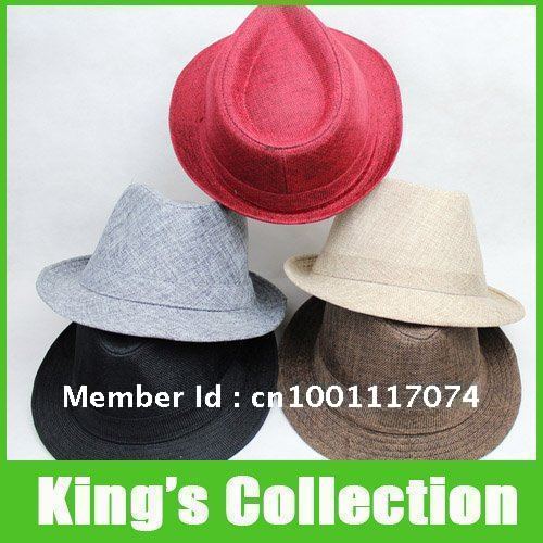 Free Ship Wholesale Mix order 5 color Elegant Women's Fedoras Hats British style Formal dress up Classic Solid brand hats10/lot