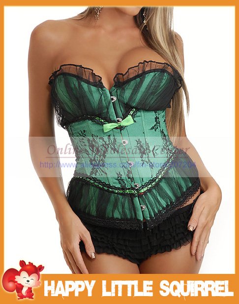 Free ship Wholesale Sexy Fashon lace Bra women Lady lingeries Overbust burlesque corset bustier costume push up Corsets