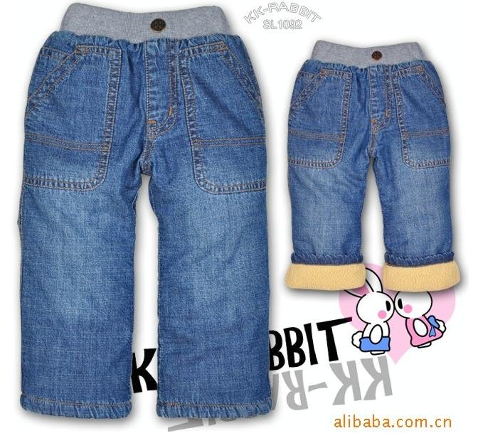 Free Shiping 10 pcs/lot 2010 NEW Quality Thick Woolen Children Jeans/boy jeans/Children Trousers with Wholesale Price