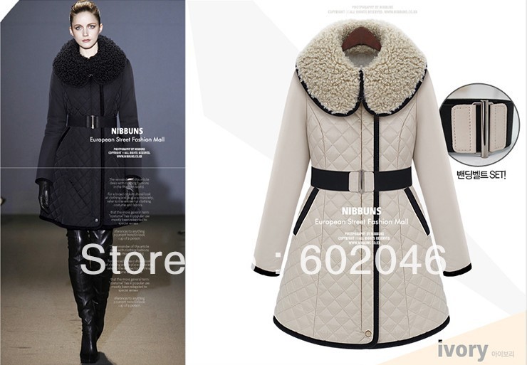 FREE SHIPING 2012 EUROPE AND UNITED STATES WIND CULTIVATE ONE'S MORALITY COTTON PADDED JACKET LAPEL FASHION FEMALE COTTON COAT