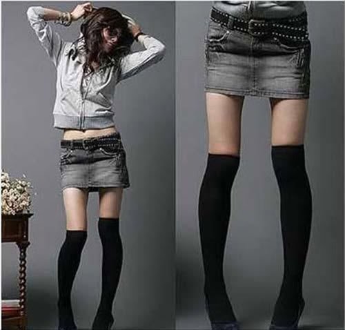 Free shiping 4 Colors Women Over Knee Thigh High Socks Stockings New 601