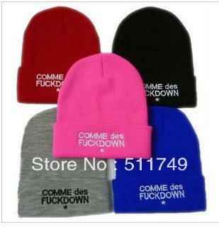 Free shiping comme des fuckdown beanie knitted hat hiphop knitted hat good quality hats