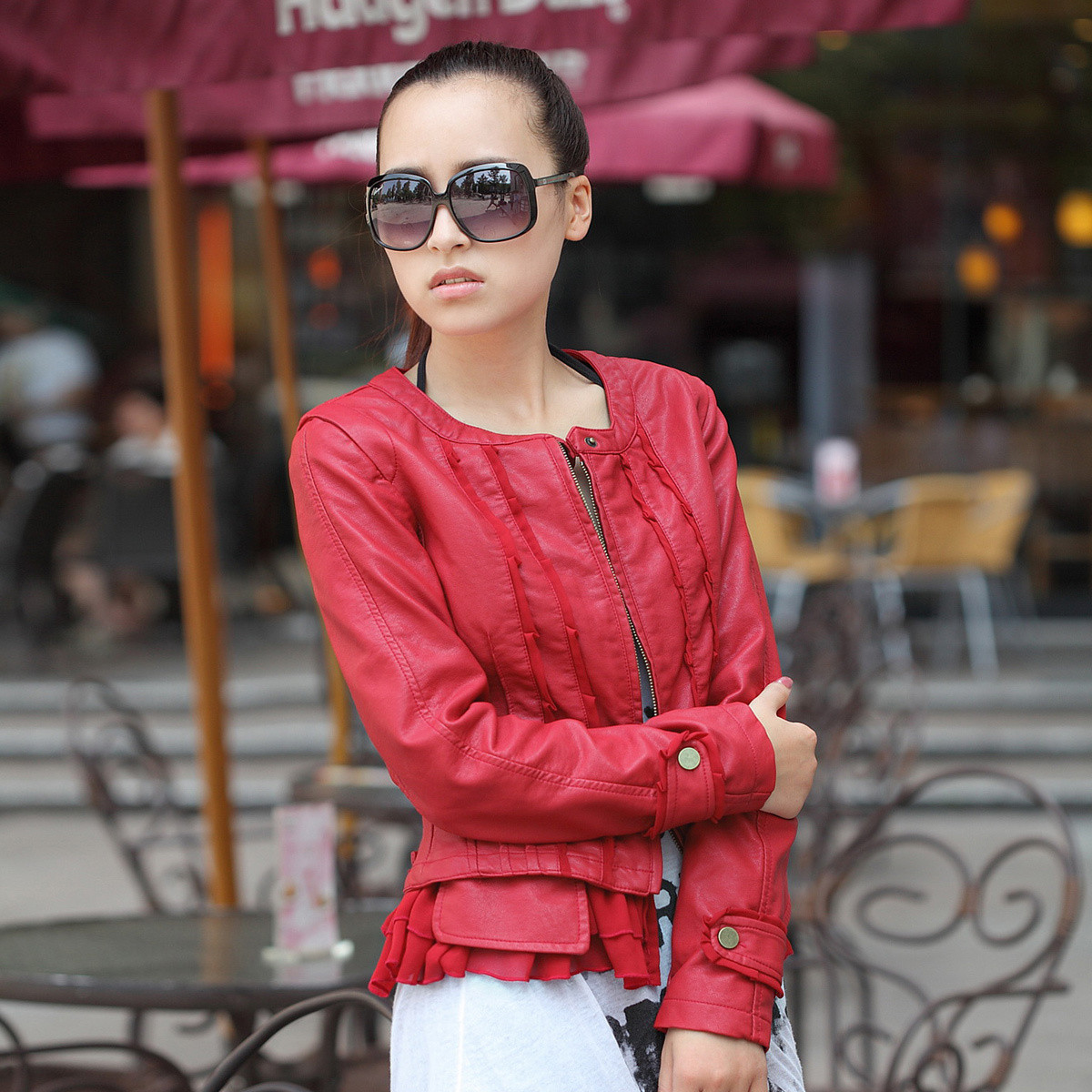 Free  shiping hot Leather clothing py003p125