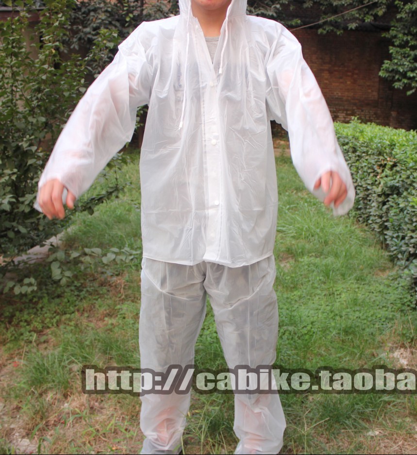 Free shiping! Mountain bike ride the singleplayer raincoat fashion split poncho transparent with a hood raincoat rain pants