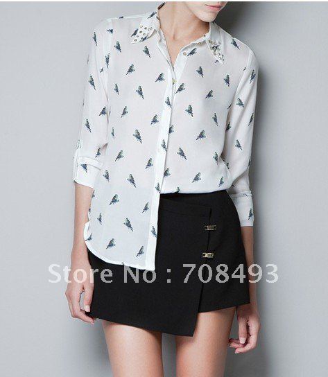 Free shiping new fashion long sleeve shirts women's shirts women casual shirts fashion long sleeve blouses women blouses 2012