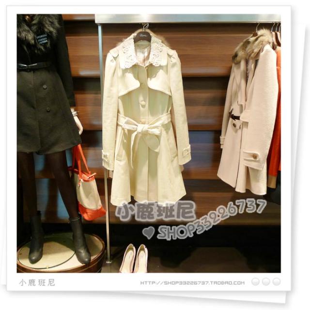 free shiping Pearl lace trench rcjt31101c jt31101c