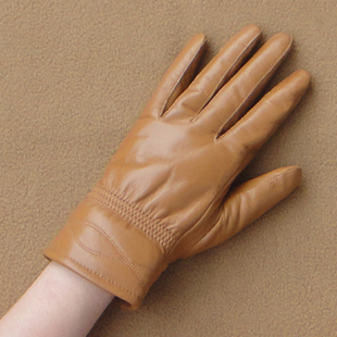 Free shiping!Plane Women gloves genuine leather sheepskin women's gloves elegant lines