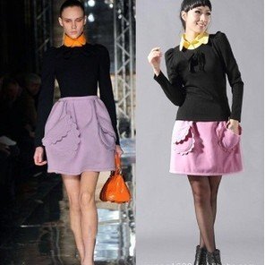 free shiping! three piece suit, wool,cotton,spandex,100%high quality, women's skirt + t-shirt + vest, women's shirts and skirts.