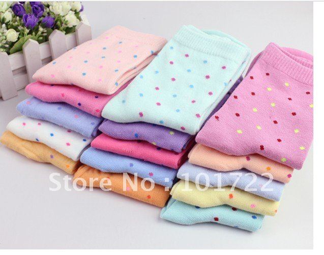 FREE SHIPMENT,Fashion lady's antumn and winter warm short socks,cotton socks,knee-high thickness sock,candy color,free size