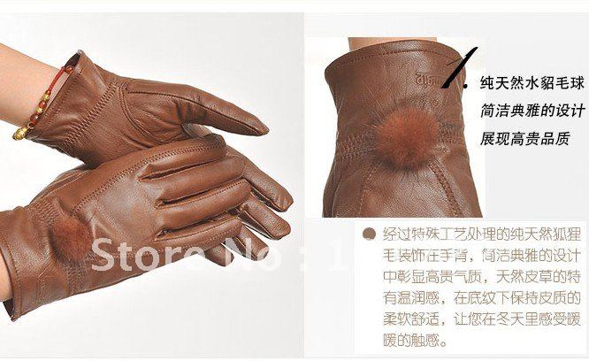 FREE SHIPMENT,Fashion lady's gloves,winter warm gloves,leather gloves,with five fingers,free size for women