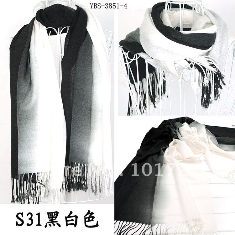 FREE SHIPMENT,fashion pashmina shawls,winter scarves,with beards,plan colors,big size,in black color
