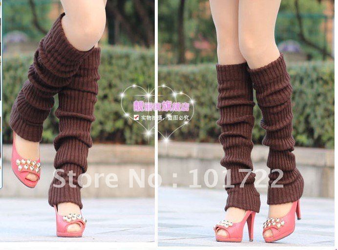 FREE SHIPMENT,fashion winter knitting leg warmers,long size,lots of colors