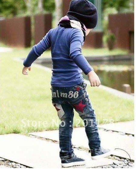 FREE SHIPMENT NEW ARRIVAL LETTER & STAR SHAPE BABY'S JEANS KID'S JEANS CHILDREN'S JEANS 20120625A