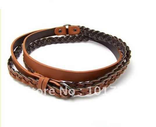FREE SHIPMENT,PU leather belts,lady's belt,braid garment belts,adjustable size