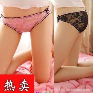 Free shipp Pierced Butterfly lace sexy underwear princess sexy ladies panties butterfly tie with diamond lace temperament briefs