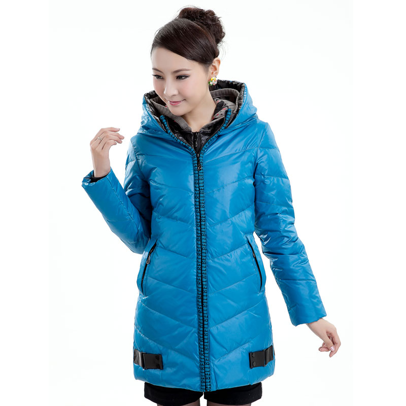Free shippeng 2012  wommen's down coat slim medium-long outerwear female winter coat size M -XXL