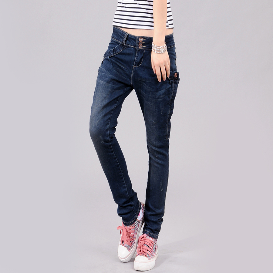 Free shipping 05 - 3006 harem pants personality harem pants plus size denim trousers all-match female harem pants new arrival