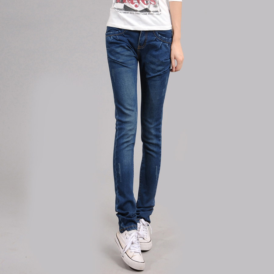 Free shipping 08 - 5809 jeans female all-match skinny pants pencil pants long trousers 2013