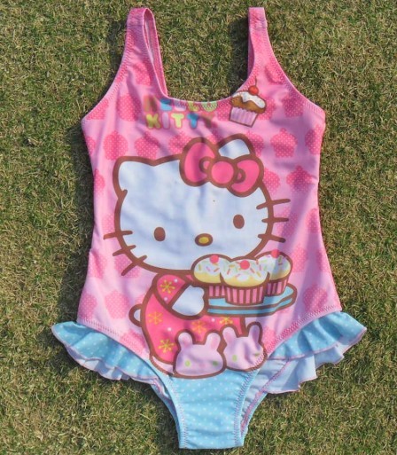 Free Shipping 1--10years Hello Kitty children/girl/kids' swimsuit/swimwear/beach wear/bikini/swimming wear