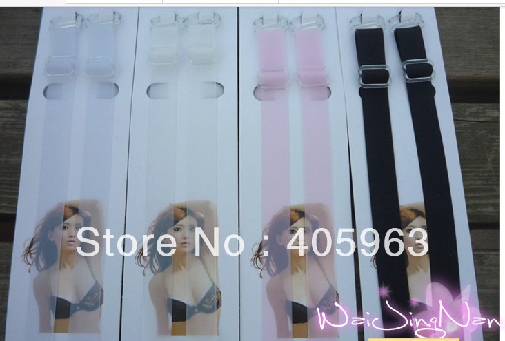 Free shipping 1.5 CM wider silicone strap glial plastic hook invisible bra 1cm wider sexy strap belt