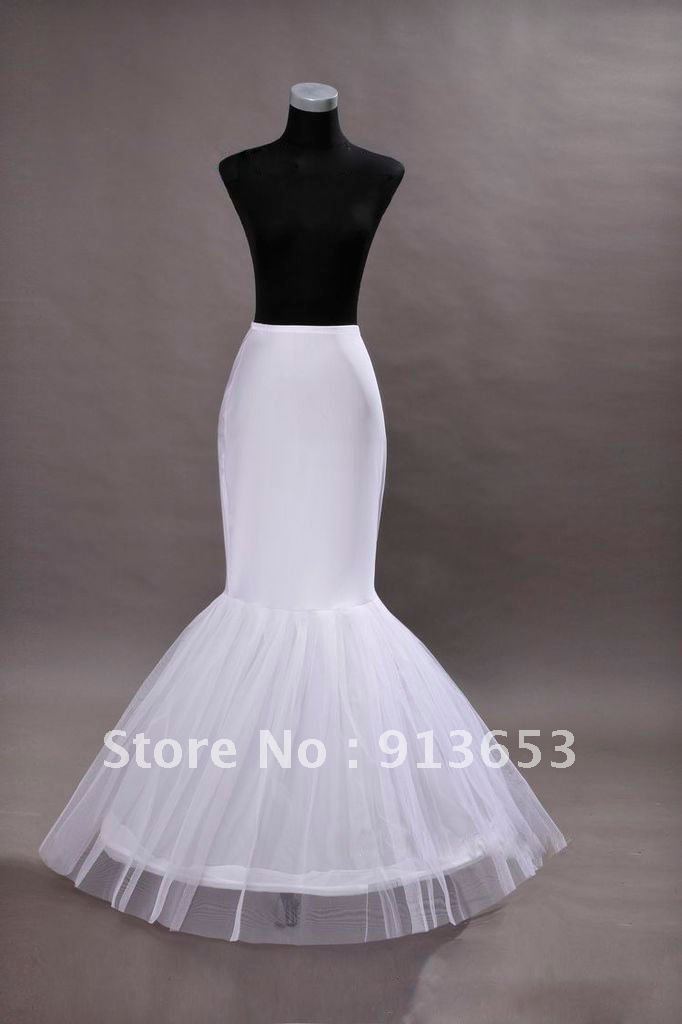 Free shipping 1-HOOP Mermaid/Trumpet Petticoat Crinoline Bridal Petticoat Underskirt Crinoline Bridal Accessories