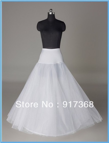 Free Shipping 1 Hoops A-line White Wedding Accessories Bridal Petticoat/Underskirt