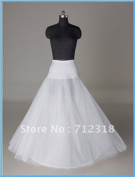 Free Shipping 1 Hoops A-line White Wedding Accessories Bridal Petticoat/Underskirt