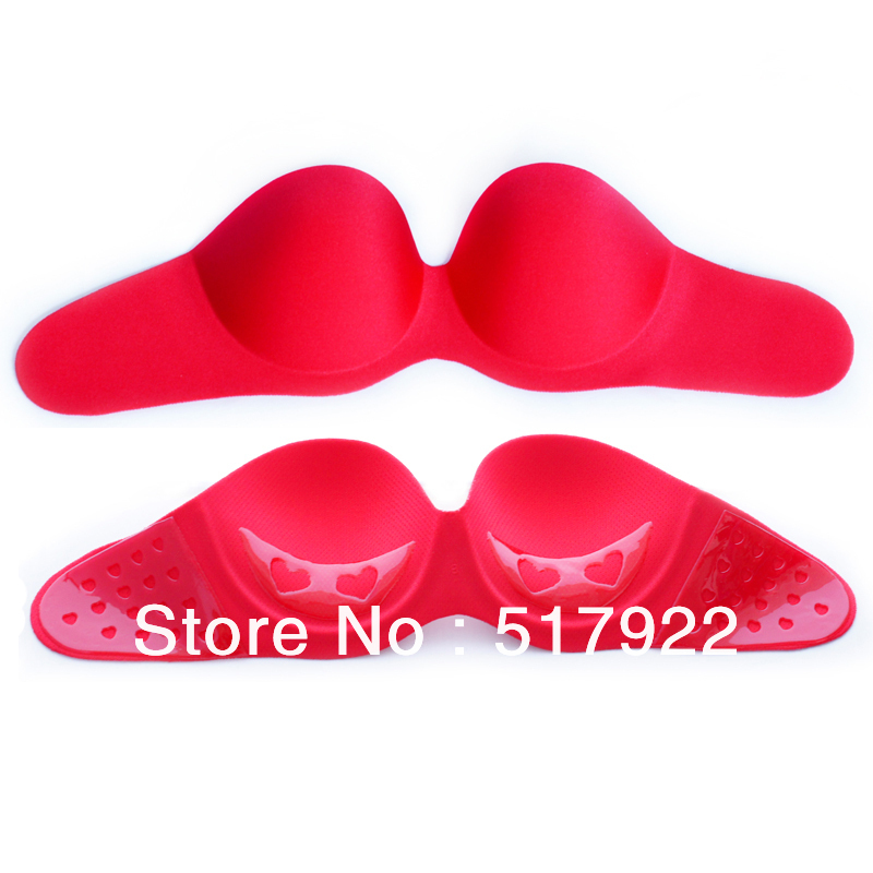 FREE SHIPPING 1 pair Sexy Invisible bra Self-Adhesive Strapless Silicone Breast Form Enhancer Bra Size A B C D