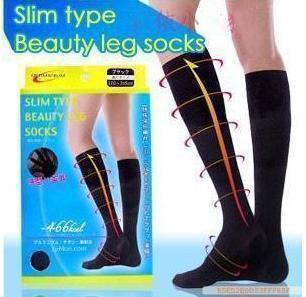 Free Shipping 1 Pair Women High Compression Slimming Leg Wrap Wrapper Sock lady Stockings slim tye beauty leg socks shapewear