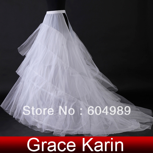 Free Shipping 1 piece Grace Karin train Wedding Bridal Gown Dress Petticoat Underskirt Crinoline CL2709