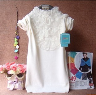 Free shipping(1 piece/lot)missfeel flagship of quality stand collar sweet basic shirt women's sweater
