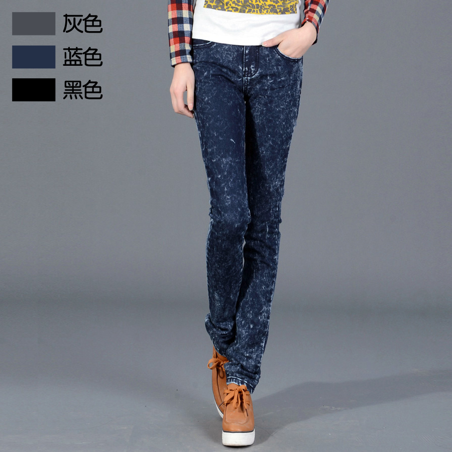 Free shipping 10 - 6822 spring skinny pants all-match jeans female slim pencil pants trousers